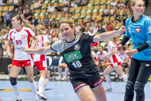GER, Handball Laenderpiel Damen, Deutschland vs Polen 06.06.2018, Olympiahalle , Muenchen, GER, Handball Laenderpiel Damen, Deutschland vs Polen, im Bild Jubel bei Anna Loerper (Deutschland 10)