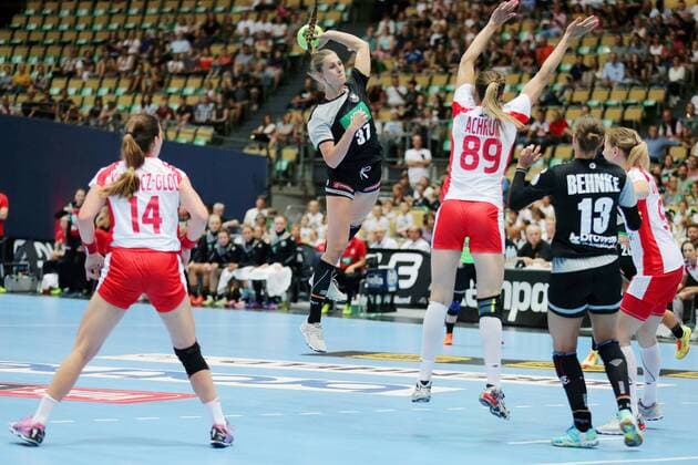 Alicia Stolle (GER) waehrend dem Laenderspiel der Handball Frauen zwischen Deutschland und Polen am 06.06.18 in der Olympiahalle Muenchen. Testspiel, Handball Frauen Deutschland - Polen Muenchen Copyright: xEIBNER MarcelxEngelbrechtx EP_MET