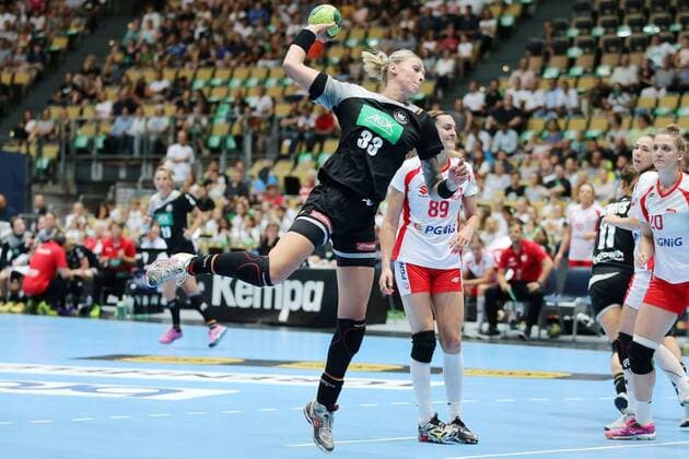 Luisa Schulze (GER) waehrend dem Laenderspiel der Handball Frauen zwischen Deutschland und Polen am 06.06.18 in der Olympiahalle Muenchen. Testspiel, Handball Frauen Deutschland - Polen Muenchen Copyright: xEIBNER MarcelxEngelbrechtx EP_MET