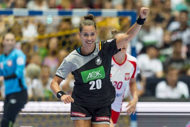 GER, Handball Laenderpiel Damen, Deutschland vs Polen 06.06.2018, Olympiahalle , Muenchen, GER, Handball Laenderpiel Damen, Deutschland vs Polen, im Bild Jubel bei Maike Schirmer (Deutschland 20)