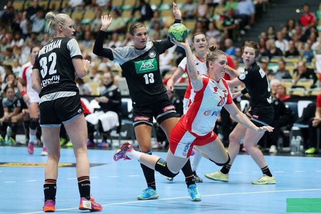 Joanna Drabik (POL) waehrend dem Laenderspiel der Handball Frauen zwischen Deutschland und Polen am 06.06.18 in der Olympiahalle Muenchen. Testspiel, Handball Frauen Deutschland - Polen Muenchen Copyright: xEIBNER MarcelxEngelbrechtx EP_MET