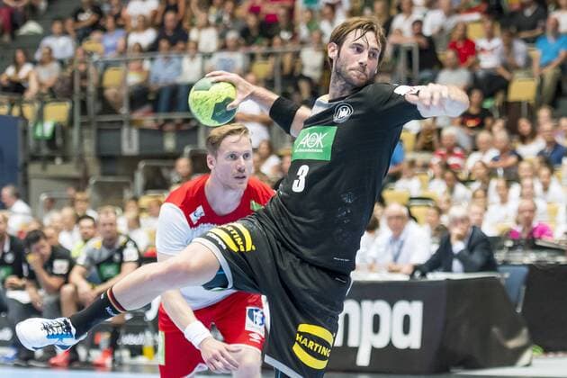 GER, Handball Laenderpiel Herren, Deutschland vs Norwegen 06.06.2018, Olympiahalle , Muenchen, GER, Handball Laenderpiel Herren, Deutschland vs Norwegen, im Bild Uwe Gensheimer (Deutschland 3)