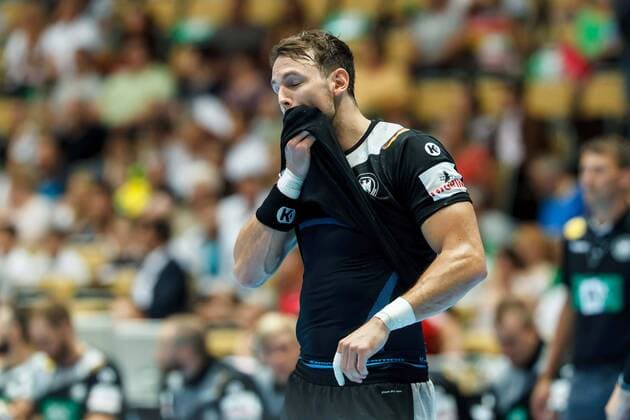Muenchen, Deutschland, 06.06.2018, Handball Laenderspiel der Maenner, Deutschland - Norwegen, Kai Haefner (GER) schaut ( DeFodi507