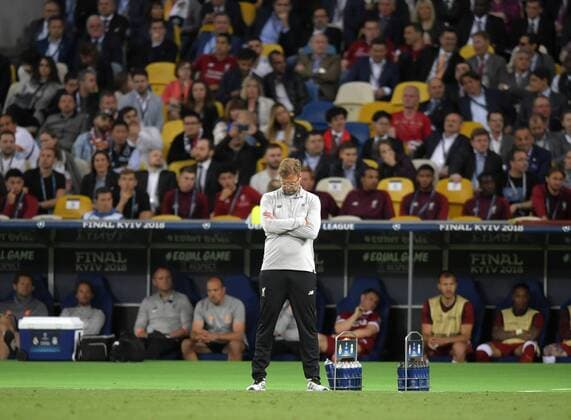 26.05.2018, Fussball UEFA Championsleague Finale 2018, Real Madrid - FC Liverpool, im Olympiastadion Kiew (Ukraine). Trainer Jürgen Klopp (FC Liverpool) unzufrieden.