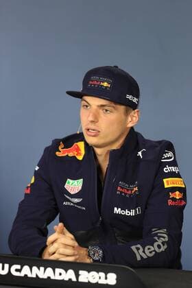 7th June 2018, Circuit Gilles-Villeneuve, Montreal, Canada; Canadian Formula One Grand Prix, driver arrivals and press conference PK Pressekonferenz Aston Martin Red Bull Racing TAG Heuer, Max Verstappen  ActionPlus12033569 Octane