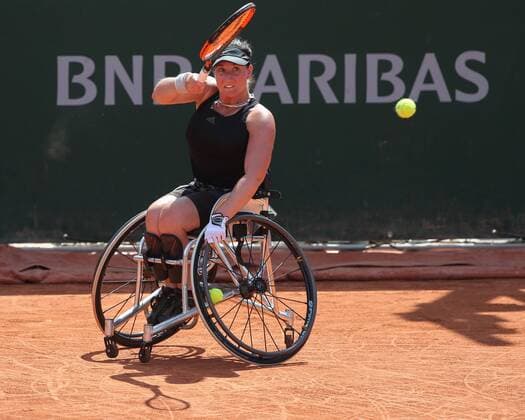 KATHARINA KRUEGER (GER) Rollstuhl Wettbewerb, Wheelchair Tennis - French Open 2018 - Grand Slam ATP Tennis Herren WTA Tennis Damen ITF - Roland Garros - Paris - - France - 7 June 2018. Copyright: xJuergenxHasenkopfx