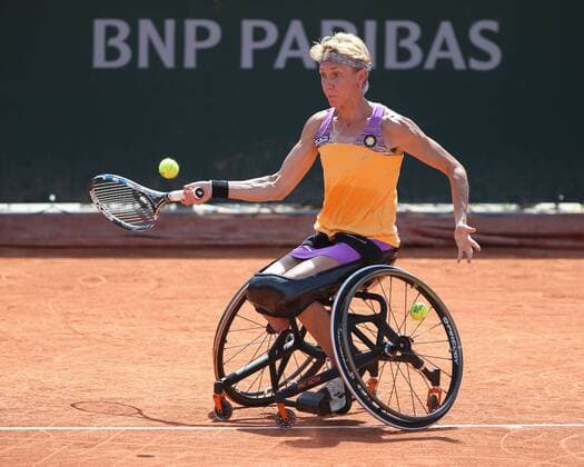 SABINE ELLERBROCK (GER) Rollstuhl Wettbewerb, Wheelchair Tennis - French Open 2018 - Grand Slam ATP Tennis Herren WTA Tennis Damen ITF - Roland Garros - Paris - - France - 7 June 2018. Copyright: xJuergenxHasenkopfx