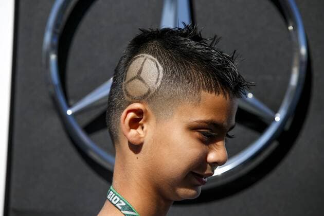 Motorsports: FIA Formula One World Championship WM Weltmeisterschaft 2018, Grand Prix of Canada Mercedes Logo Haircut Montreal Canada