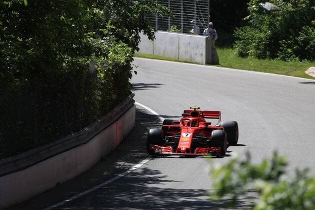 8th June 2018, Circuit Gilles-Villeneuve, Montreal, Canada; Canadian Formula One Grand Prix, Friday free practice; Scuderia Ferrari, Kimi Raikkonen  ActionPlus12034263 Octane