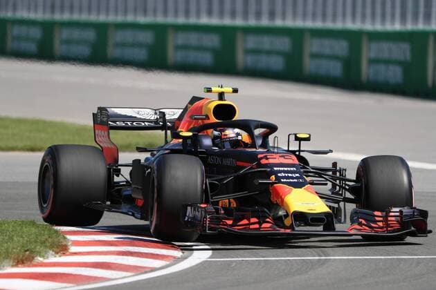 8th June 2018, Circuit Gilles-Villeneuve, Montreal, Canada; Canadian Formula One Grand Prix, Friday free practice; Aston Martin Red Bull Racing TAG Heuer, Max Verstappen  ActionPlus12034268 Octane