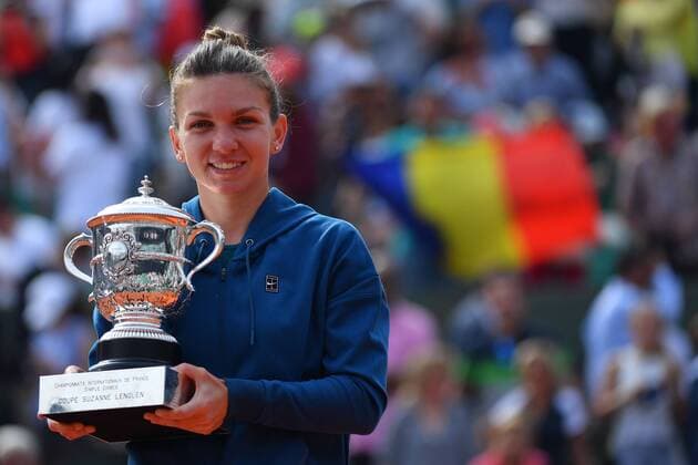 Simona Halep (rou) defeated Sloane Stephens (USA) TENNIS : Roland Garros 2018 - Internationaux de France - 09 06 2018 AntoineCouvercelle Panoramic 