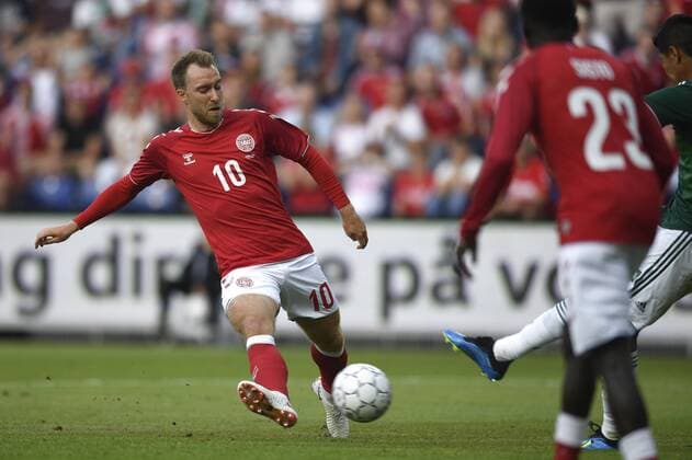 Christian Eriksen under fodbold landskampen Danmark-Mexico paa Broendby Stadion idag loerdag den 9. juni 2018. Foto: Lars Moeller Ritzau Scanpix , Denmark  Copyright: LarsxMoellerx COP102 spdk20180609-201823-L