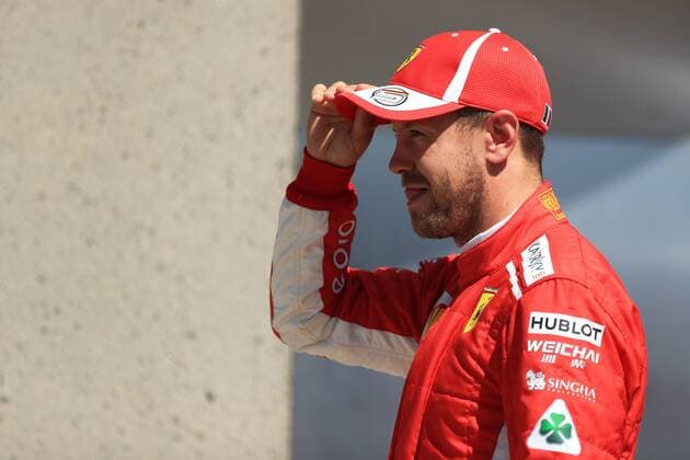 9th June 2018, Circuit Gilles-Villeneuve, Montreal, Canada; Canadian Formula One Grand Prix, qualification; Scuderia Ferrari, Sebastian Vettel takes pole  ActionPlus12035023 Octane