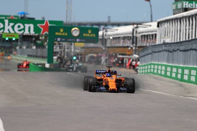 9th June 2018, Circuit Gilles-Villeneuve, Montreal, Canada; Canadian Formula One Grand Prix, qualification; McLaren; Fernando Alonso  ActionPlus12035122 Octane