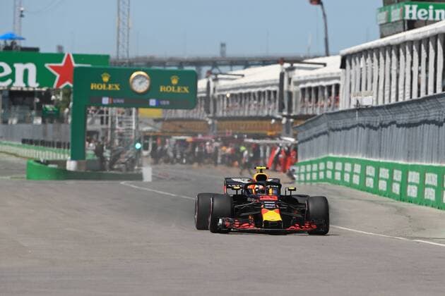 9th June 2018, Circuit Gilles-Villeneuve, Montreal, Canada; Canadian Formula One Grand Prix, qualification; Aston Martin Red Bull Racing TAG Heuer; Max Verstappen  ActionPlus12035127 Octane