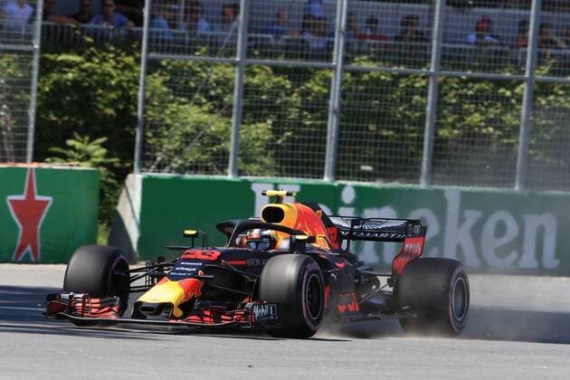 9th June 2018, Circuit Gilles-Villeneuve, Montreal, Canada; Canadian Formula One Grand Prix, qualification; Aston Martin Red Bull Racing TAG Heuer; Max Verstappen  ActionPlus12035133 Octane