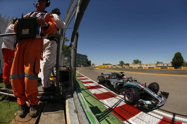Motorsports: FIA Formula One World Championship WM Weltmeisterschaft 2018, Grand Prix of Canada Marshal 44 Lewis Hamilton (GBR, Mercedes AMG Petronas F1 Team), Montreal Canada