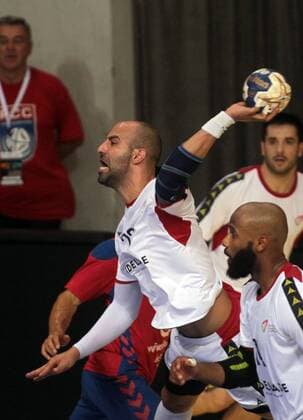 10.06.2018 Nis Serbia-Portugal EHF European qualify play off men s handball Joao Ferraz(L) Portugal : 