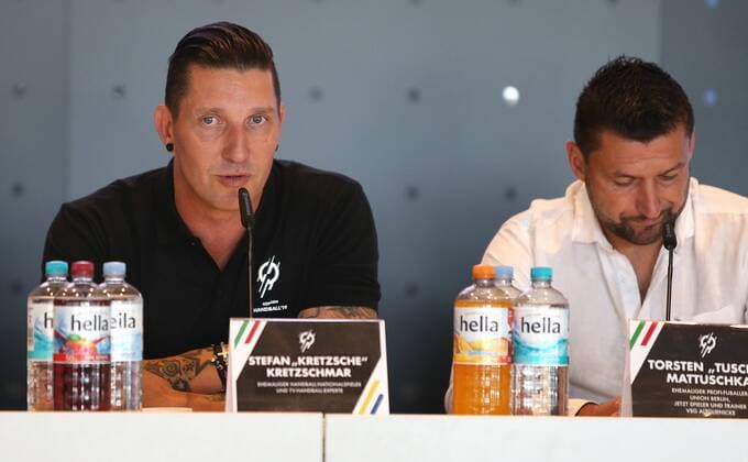 Berlin, Mercedes-Benz-Arena , 11.06.18, Vorstellung der Berliner Handball-WM-Botschafter anlaesslich der Handball Weltmeisterschaft 2019 Bild: Ex-Handball-Nationalspieler Stefan Kretzschmar Vorstellung der Berliner Handball-WM-Botschafter