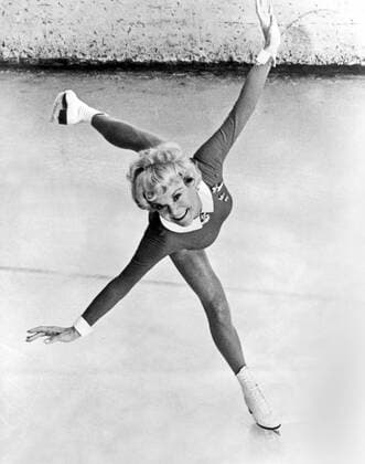 c. 1955. Sonia Henie, championship skater and actress, shows her remarkable and graceful style in this photograph. xUnderwoodxArchives 3-Sport-IS-PD_3 990_16_3-Sport-IS-PD_3HR