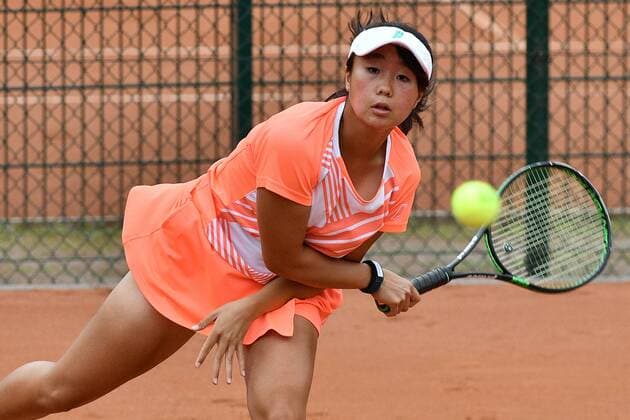 GER, ITF Womens Circuit, 6. ITF- Bredeney Ladies Open 2018 vom 11.-16. Juni, im Bild 11.06.2018, Verein Tennisclub Bredeney e.V. Essen GER, ITF Womens Circuit, 6. ITF- Bredeney Ladies Open 2018 vom 11.-16. Juni, im Bild Yuki Naito (JPN) beim Aufschlag