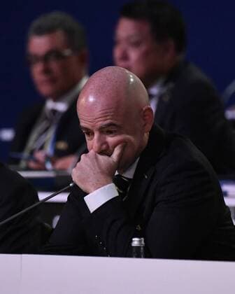Fussball, Herren, Saison 2017 18, Ein Tag vor Beginn der Weltmeisterschaft in Russland, 68. FIFA-Kongress im Moskauer Expocenter, FIFA-Präsident Gianni Infantino, 13.06. 2018, Copyright: xMatthiasxKochx