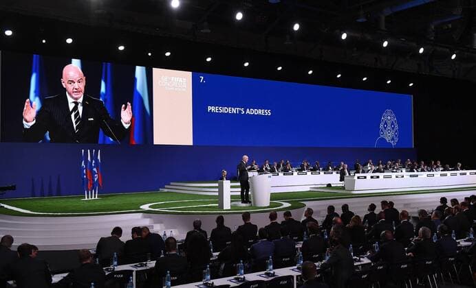 Fussball International FIFA Kongress 2018 in Moskau 13.06.3018 FIFA Praesident Gianni Infantino (Schweiz)