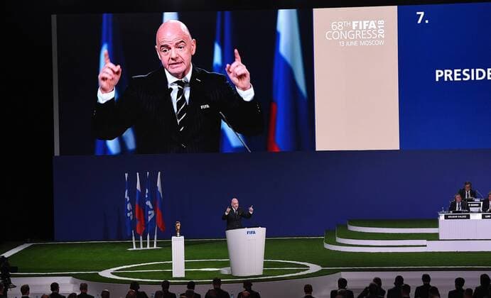 Fussball International FIFA Kongress 2018 in Moskau 13.06.3018 FIFA Praesident Gianni Infantino (Schweiz)