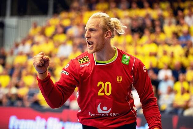 Handball, WM Qualifikation, Schweden - Niederlande 180613 Sveriges malvakt Mikael Appelgren jublar under VM-kvalmatchen i handboll mellan Sverige och Nederländerna den 13 juni 2018 i Kristianstad. Copyright: MATHILDAxAHLBERG BB180613MA014