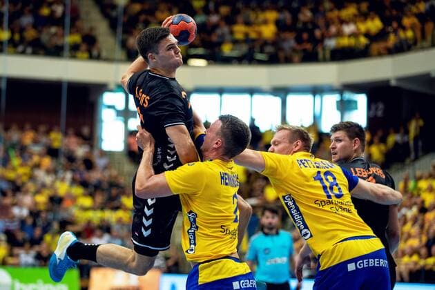 Handball, WM Qualifikation, Schweden - Niederlande 180613 Nederländernas Kay Smits under VM-kvalmatchen i handboll mellan Sverige och Nederländerna den 13 juni 2018 i Kristianstad. Copyright: MATHILDAxAHLBERG BB180613MA022