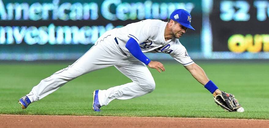 June 15, 2018 - Kansas City, MO, USA - Kansas City Royals second baseman Whit Merrifield couldn t stops a single by the Houston Astros Jose Altuve in the sixth inning on Friday, June 15, 2018, at Kauffman Stadium in Kansas City, Mo. Houston at Kansas City - ZUMAm67_ 20180615_zaf_m67_012 Copyright: xJohnxSleezerx