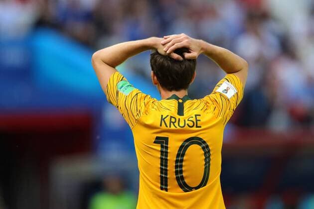 Bilder des Tages - SPORT KAZAN, RUSSIA - JUNE 16, 2018: Australia s Robbie Kruse in their 2018 FIFA World Cup WM Weltmeisterschaft Fussball Group C Round 1 match against France at Kazan Arena Stadium. Sergei Bobylev TASS  TS084826