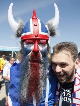 WM 2018, Fans Iceland fans ahead of the FIFA World Cup WM Weltmeisterschaft Fussball 2018 Group D match at the Spartak Stadium, Moscow. Picture date 15th June 2018. Picture credit should read: David Klein Sportimage EDITORIAL USE ONLY. No use with unauthorised audio, video, data, fixture lists, club league logos or live services. Online in-match use limited to 120 images, no video emulation. No use in betting, games or single club league player publications.