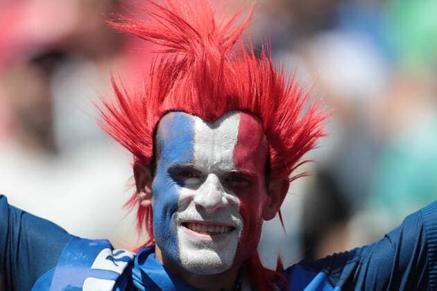 WM 2018, Fans KAZAN, RUSSIA - JUNE 16: Fan of France during a Group C 2018 FIFA World Cup WM Weltmeisterschaft Fussball soccer match between France and Australia on June 16, 2018, at the Kazan Arena in Kazan, Russia. (Photo by Anatoliy Medved Icon Sportswire) SOCCER: JUN 16 FIFA World Cup Group Stage - France v Australia Icon180616019 EDITORIAL USE ONLY