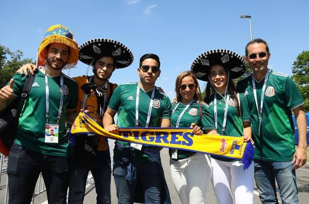 Mexikanische Fans freuen sich auf das Spiel - 17.06.2018: Deutschland vs. Mexico, Luzhniki Stadium Moskau