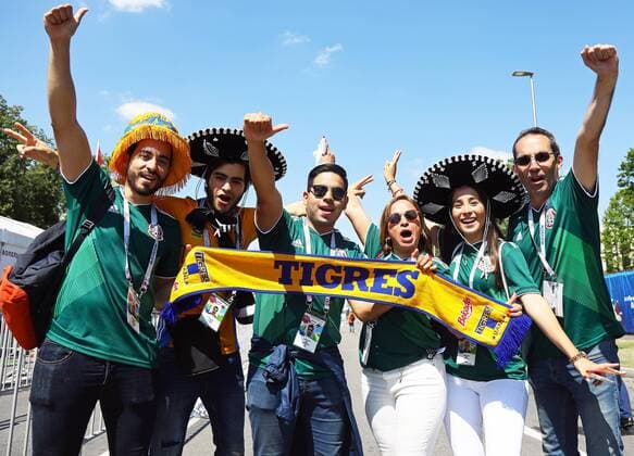 Mexikanische Fans freuen sich auf das Spiel - 17.06.2018: Deutschland vs. Mexico, Luzhniki Stadium Moskau