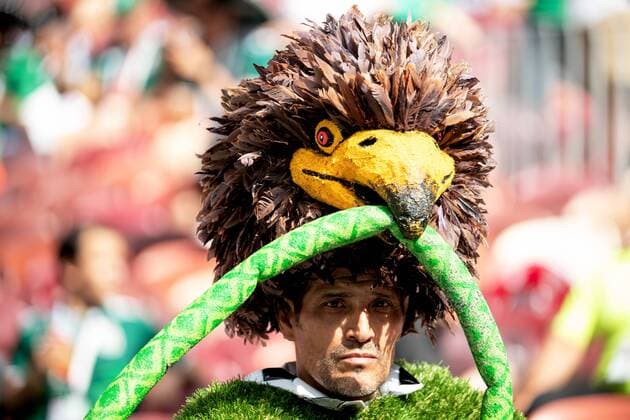 WM 2018, Fans 180617 Fans of Mexico before the FIFA World Cup WM Weltmeisterschaft Fussball group stage match between Germany and Mexico on June 17, 2018 in Moscow. Photo: Petter Arvidson BILDBYRAN kod PA 92069 *** 180617 Fans of Mexico before the FIFA World Cup group stage match between Germany and Mexico on June 17, 2018 in Moscow Photo Petter Arvidson BILDBYRAN Code PA 92069  Copyright: PETTERxARVIDSON BB180617PA019