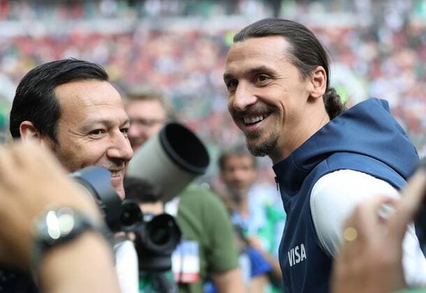 Football - 2018 FIFA World Cup WM Weltmeisterschaft Fussball - Group F: Germany vs. Mexico Zlatan Ibrahimovic is seen at Luzhniki Stadium, Moscow. COLORSPORT IAN MACNICOL 