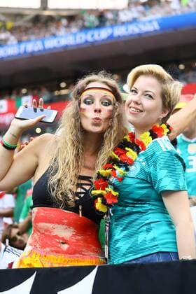 Deutsche Fans feiern - 17.06.2018: Deutschland vs. Mexico, Luschniki Stadium Moskau