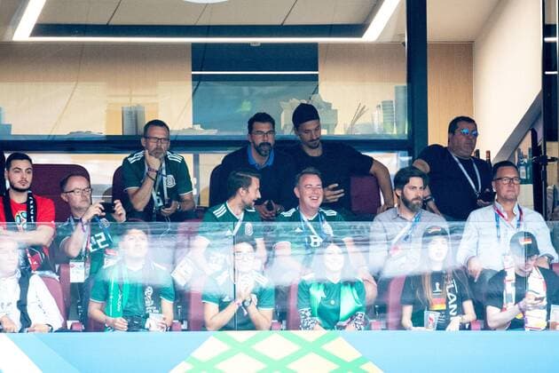 180617 Zlatan Ibrahimovic and Mino Raiola during the FIFA World Cup WM Weltmeisterschaft Fussball group stage match between Germany and Mexico on June 17, 2018 in Moscow. Photo: Petter Arvidson BILDBYRAN kod PA 92069 Copyright: PETTERxARVIDSON BB180617PA040