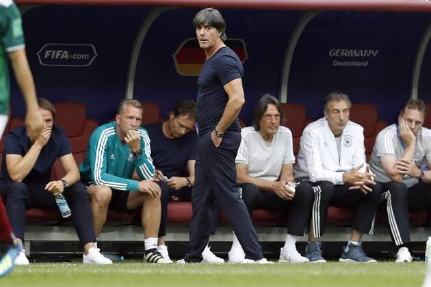 coach Joachim Low of Germany during the 2018 FIFA World Cup WM Weltmeisterschaft Fussball Russia group F match between Germany and Mexico at the Luzhniki Stadium on June 17, 2018 in Moscow, Russia FIFA World Cup 2018 Russia 2017 2018 xVIxVIxImagesx xMauricexvanxSteenxWKxIVx 11228344