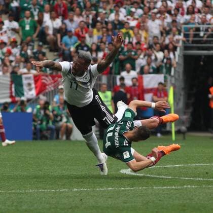 June 17, 2018 - Moscow, Russia - June 17, 2018, Russia, Moscow, FIFA World Cup WM Weltmeisterschaft Fussball First round, Group F, Germany vs Mexico at the Luzhniki stadium. Player of the national team Nationalteam 2018 , -  - ZUMAl75_ 20180617_zaf_l75_530 Copyright: xMaksimxKonstantinovx