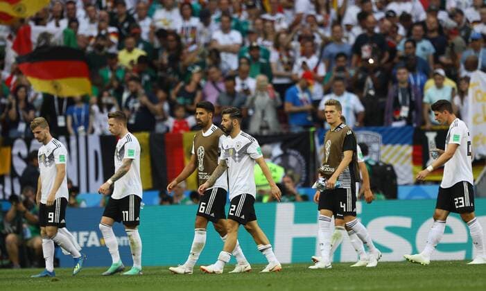 Enttäuschung bei der deutschen Mannschaft - 17.06.2018: Deutschland vs. Mexico, Luschniki Stadium Moskau