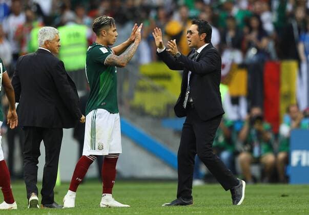 Carlos Salcedo (Mexiko, Mexico) glücklich nach dem Sieg - 17.06.2018: Deutschland vs. Mexico, Luschniki Stadium Moskau