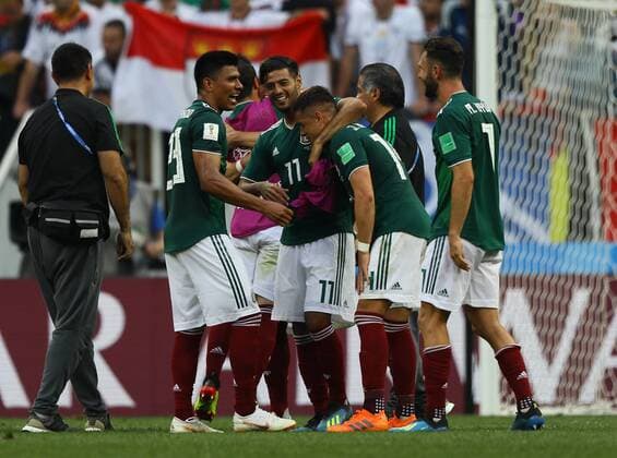 Siegesjubel Mexiko - 17.06.2018: Deutschland vs. Mexico, Luschniki Stadium Moskau