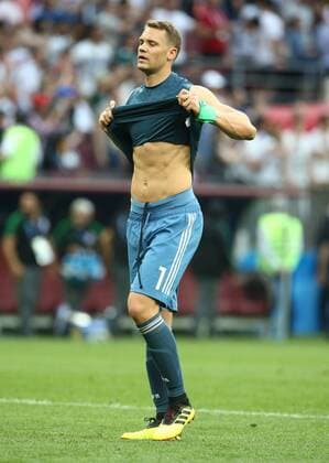 Torwart Manuel Neuer enttäuscht nach Spielende Enttäuschung Fußball Fussball FIFA WM Weltmeisterschaft Russland Russia 2018 Saison 2017 2018 17.06.2018 BRDeutschland GER vs. Mexico MEX