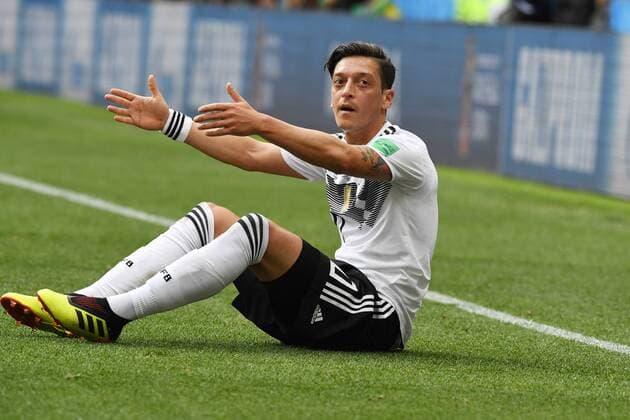 Moskau, Fussball Herren, FIFA Fussball Welltmeisterschaften 2018, FIFA World Cup WM Weltmeisterschaft Fussball 2018, 17.06.2018, Luzhnikistadion Moskau, Gruppe F Vorrunde, Deutschland vs Mexiko, Mesut Özil Deutschland,