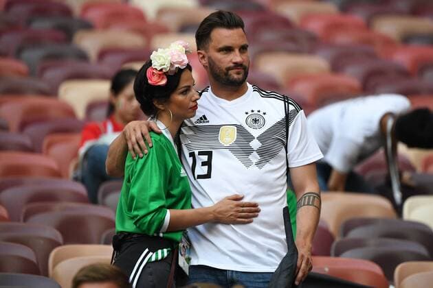 Fussball, Herren, Saison 2017 18, Weltmeisterschaft in Russland, Gruppe F (1. Spieltag, Luschniki-Stadion Moskau), Deutschland - Mexiko, Enttäuschung nach Abpfiff bei den deutschen Fans, 17.06.2018, Copyright: xMatthiasxKochx