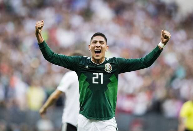 Bilder des Tages - SPORT Moskau, 17.06.2018 Jubel: Edson Alvarez (Mexiko) Deutschland - Mexiko