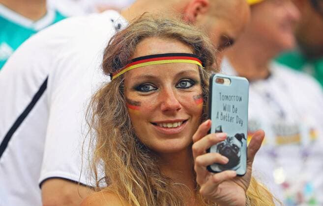 Deutscher Fan weiß, dass morgen ein besserer Tag ist - 17.06.2018: Deutschland vs. Mexico, Luschniki Stadium Moskau